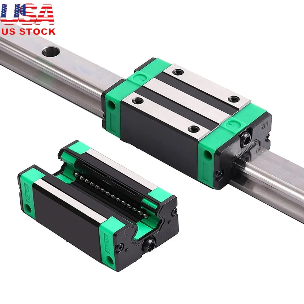 

Square Linear Guide Rail Set HGH20 39.37in 1000mm 2Pcs Bearing Blocks Smooth Motion High Precision Durability Heavy Load Rigid