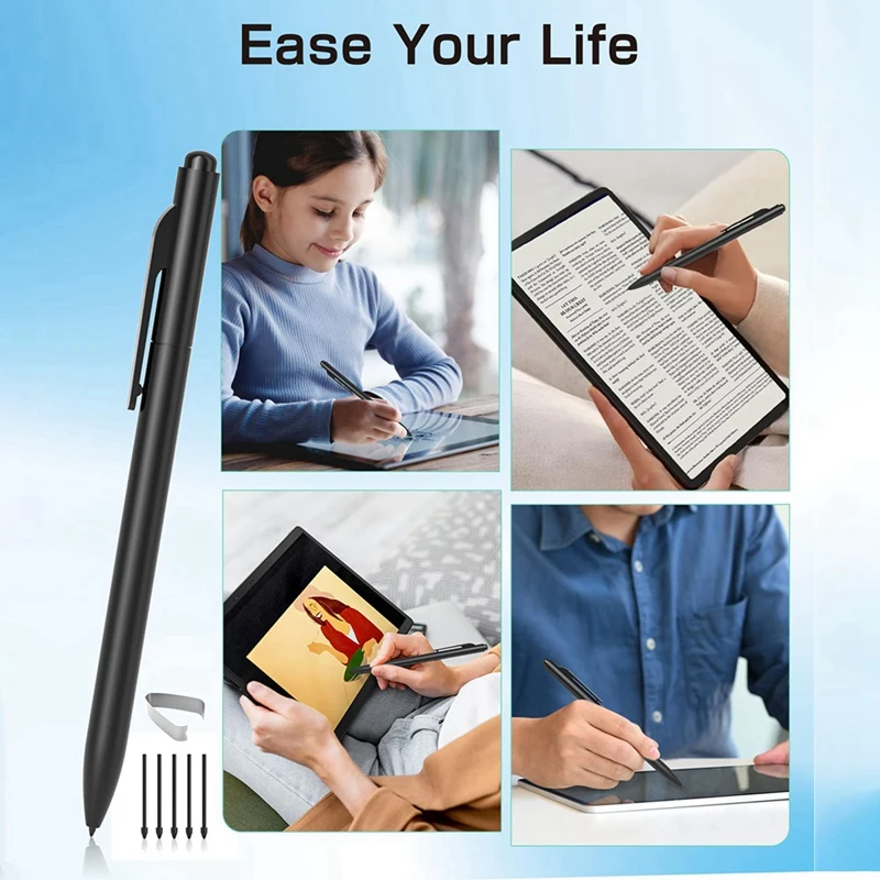 EMR Digital Stylus Pen With Eraser For Remarkable 2,4096 Pressure Levels,Palm Rejection,For Remarkable/Samsung/Wacom