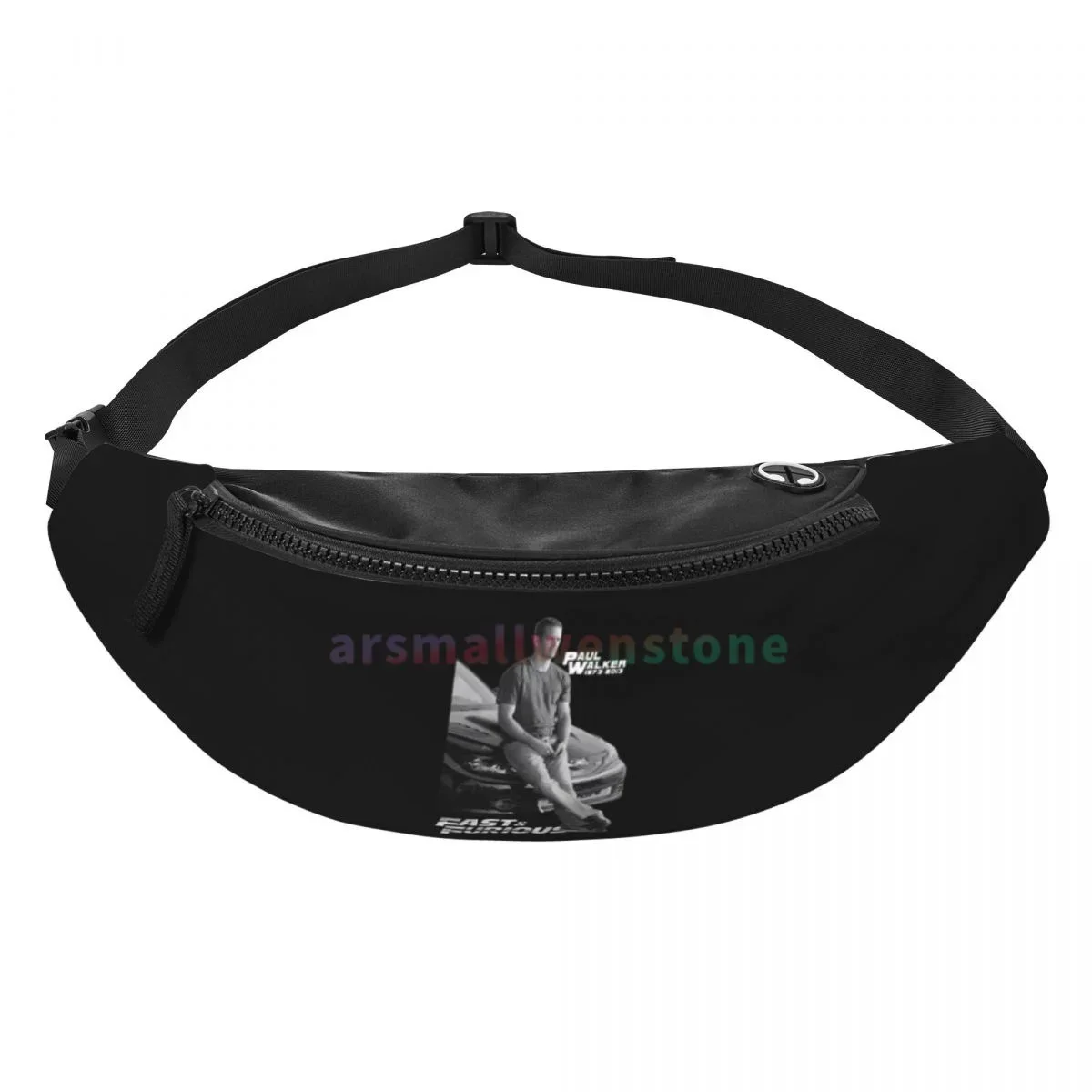 Paul Walker Street Racingss Waist Bag with Headphone Hole Belt Bag Fashion Hip  Bag for Outdoor Casual Travelling Cycling