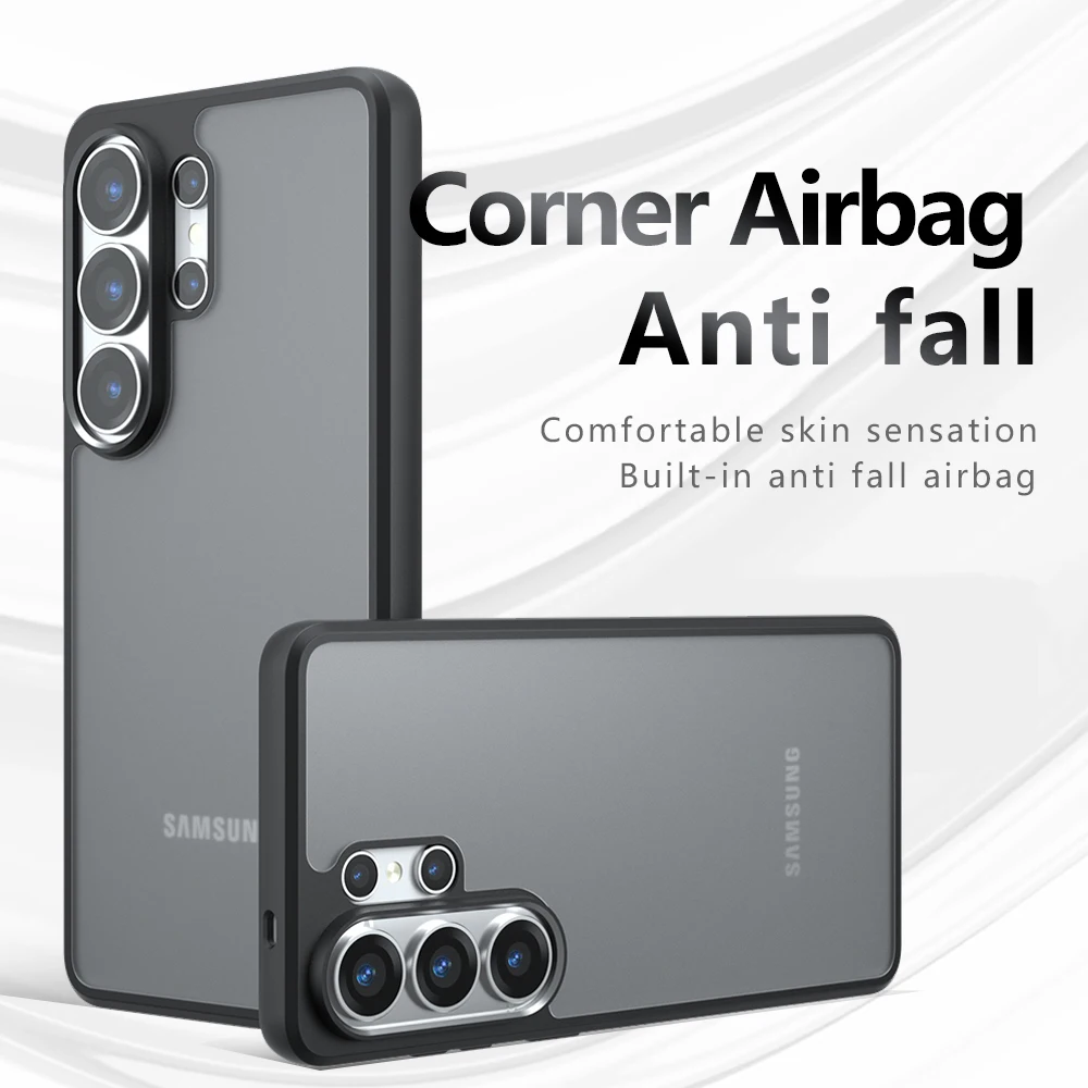 Transparent Cover for Samsung Galaxy S26 Ultra S25 Plus S24 FE Case Ultra Thin Matte Translucent Clear Protection Funda Capa