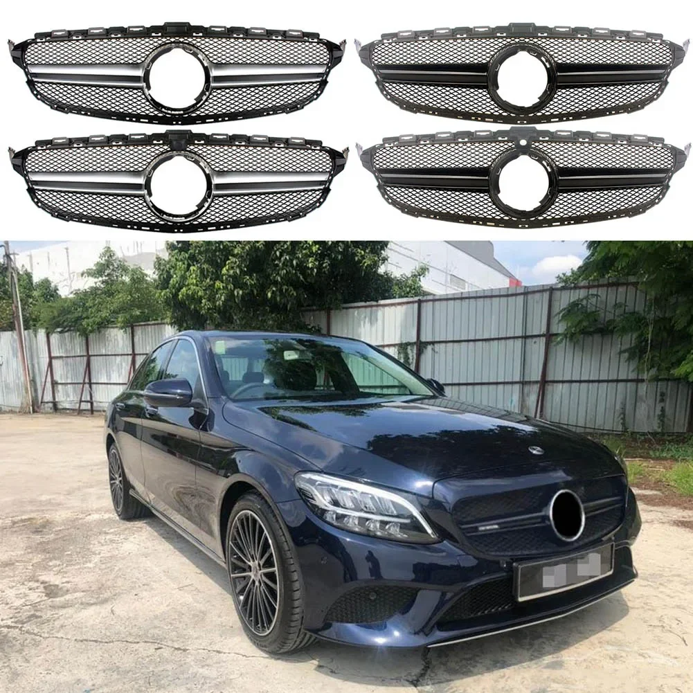 

Передние гоночные решетки для бампера facelift для Mercedes Benz C class C200 C250 C300 W205 2019 2020 2021, обновление до C43 AMG