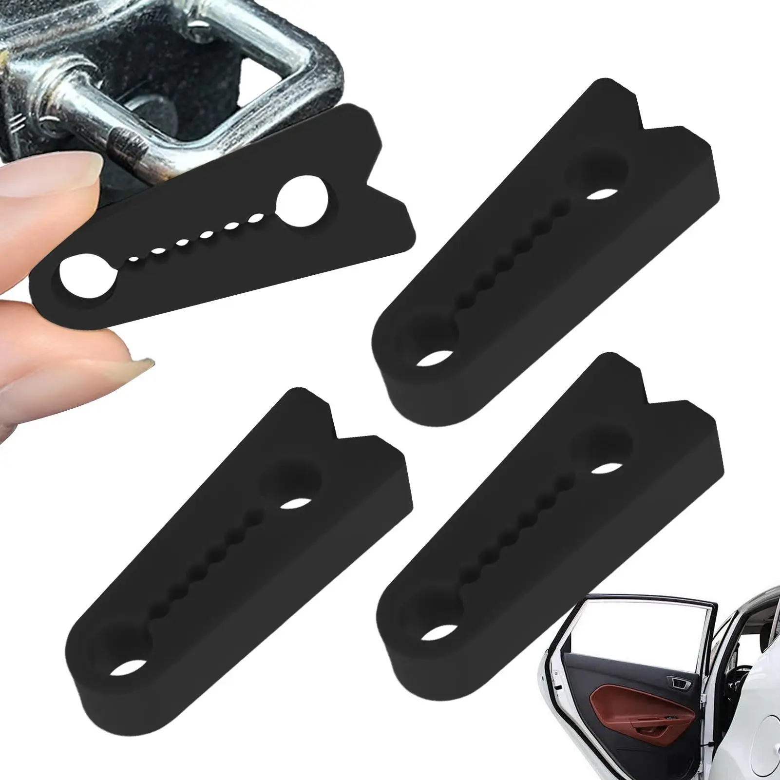 4pcs Car Door Shock Absorber Silicone Latch Cover For Noise Reduction Commuting Short Trips & Urban Riding car accessories