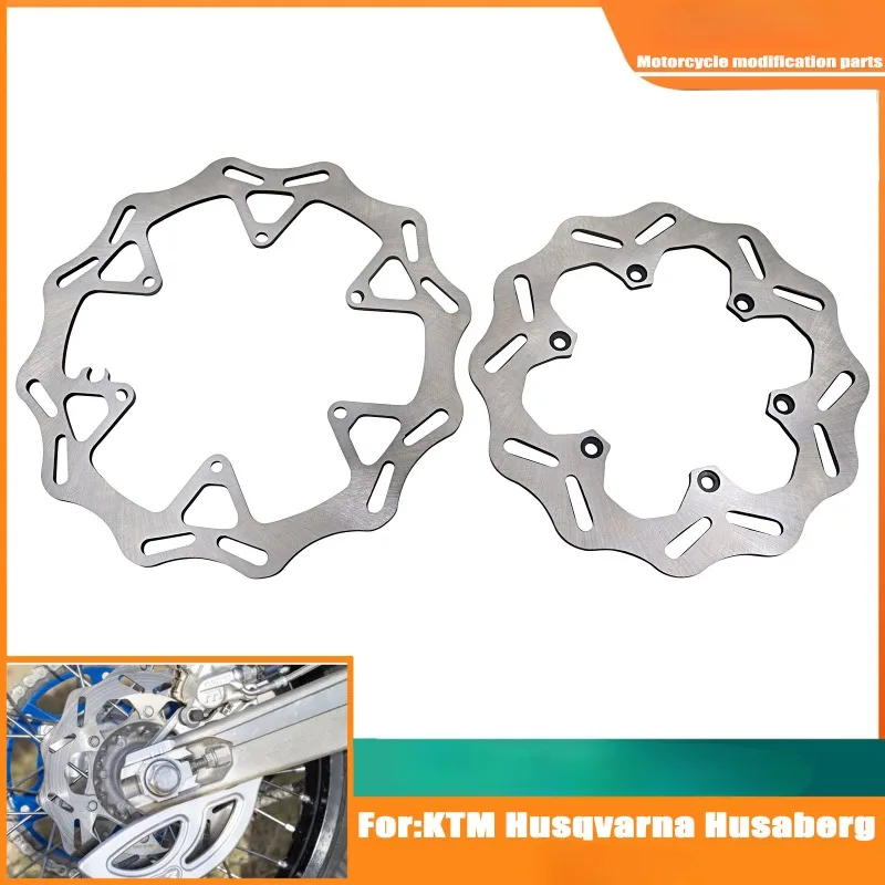 

Motorcycle Brake Front and Rear Disc Rotor Set, 220mm Front and Rear Brake Discs for KTM 125 KTM Front and Rear Brake Discs