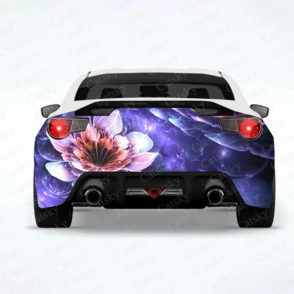 

Fractal Flowers Abstract Car Rear Wrap Car Stickers Car Decal Creative Sticker Cars Body Appearance Modification Stickers