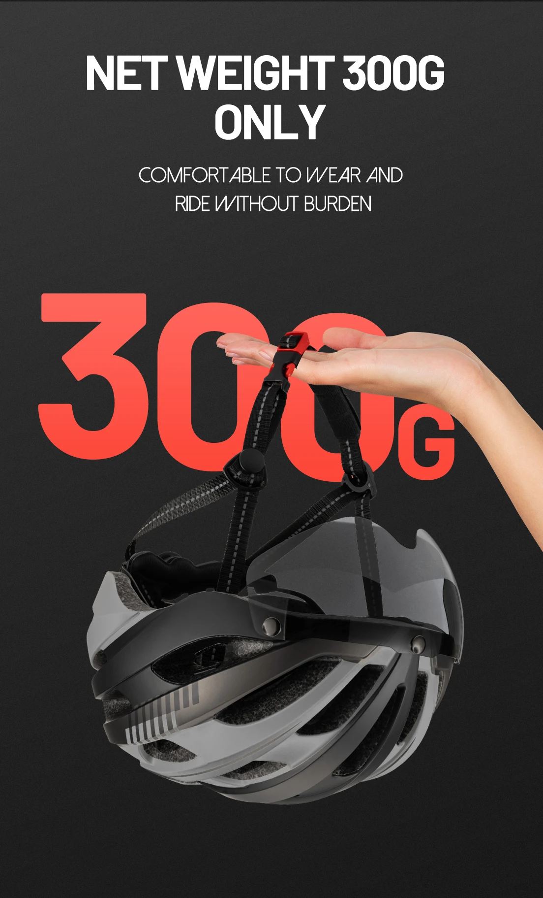 Eastinear Hochwertiger Fahrradhelm, verstellbar, ultraleicht, atmungsaktiv, für Autobahn, MTB, Radfahren, Harthelm mit Schutzbrille – Detail 7