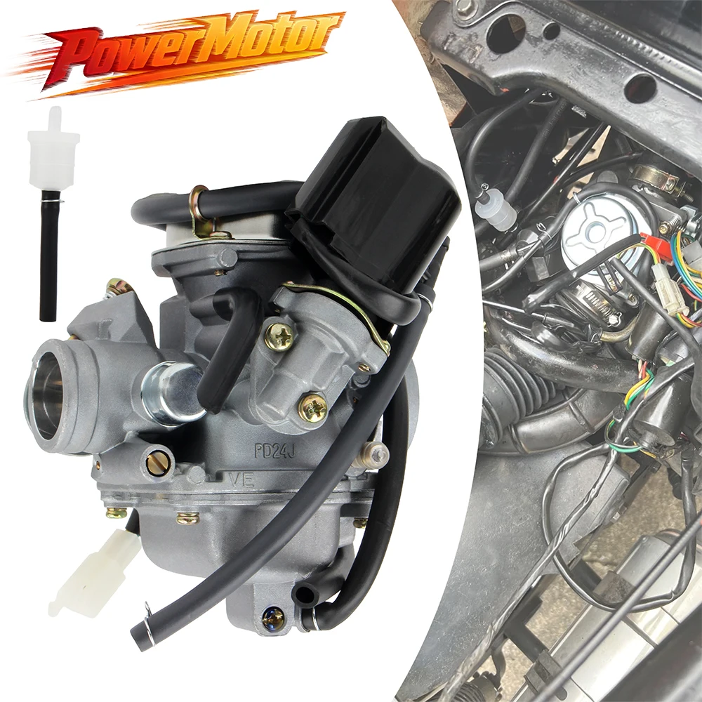 

Motorcycle PD24J Carburetor 26mm with Power Jet 125cc 150cc Engine Fuel System For Honda GY6 ATV Motocross Accessories