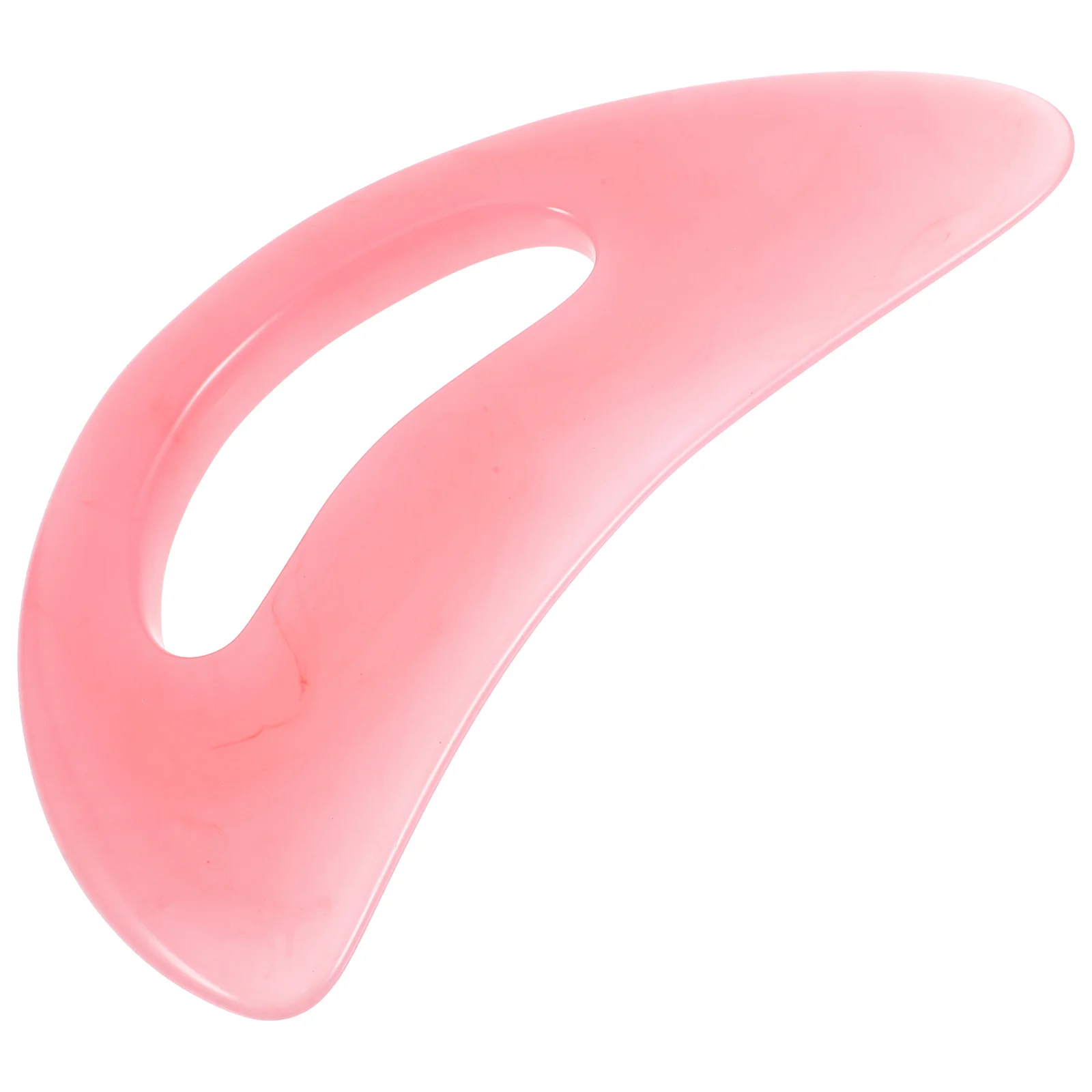 

Доска Гуа Ша в форме полумесяца, розовый массажный инструмент из смолы для шеи, талии, спины, ног, эргономичный дизайн, скульптура тела, соскабливание лица