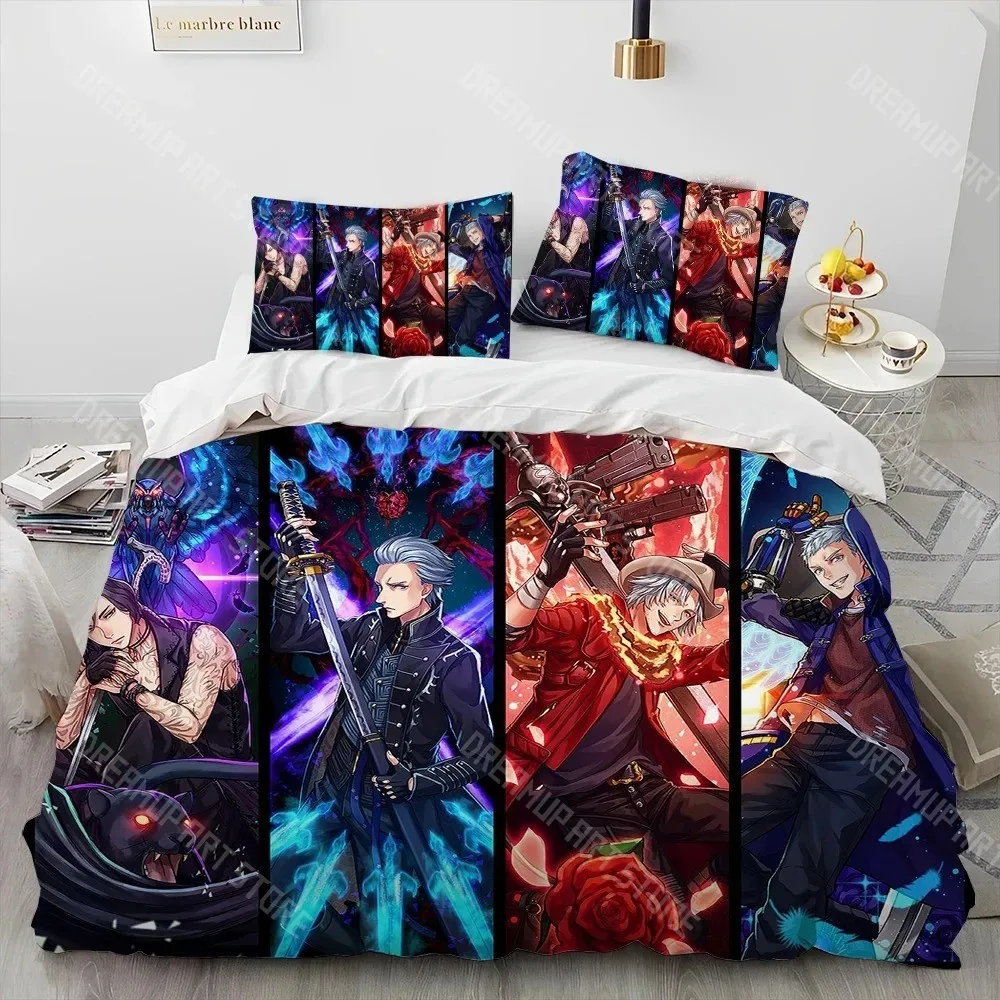 3D Printed Devil May Cry DMC Game Bedding Set for Boys Girls Duvet Cover And Pillowcase Twin Queen King Full Single Double Sizes