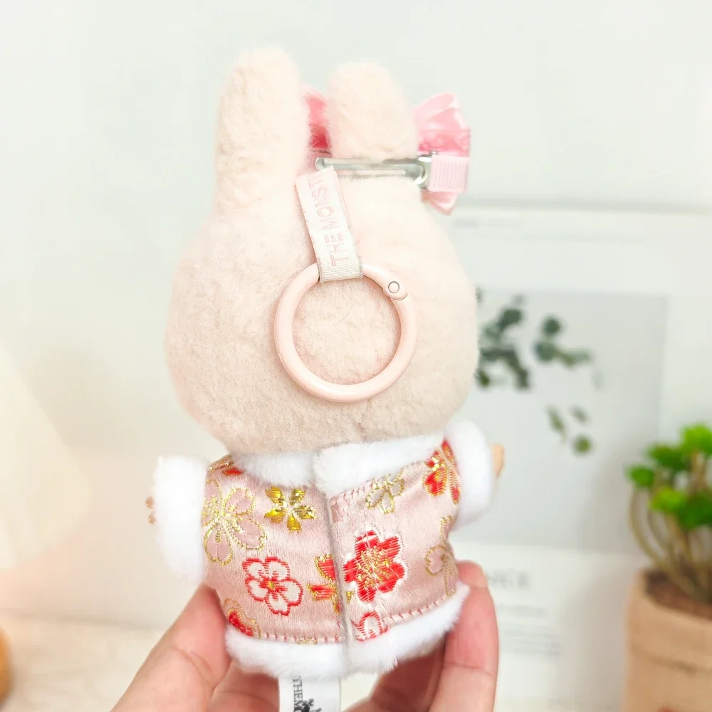 Mini Doll'S Clothes Outfit Accessories For 15-17cm Labubu pendant antique cherry blossom clothes New Year's ancient Clothing