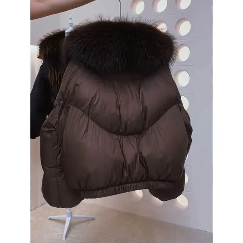 Winter Korean-style Versatile Wool-collared Cotton-padded Jacket Women New Short Cotton-padded Parkas Cold-proof Bread Coat