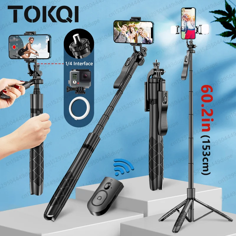 L16 1530mm Wireless Selfie Stick Tripod Stand Foldable Monopod for Gopro Action Cameras Smartphones Balance Steady Shooting Live