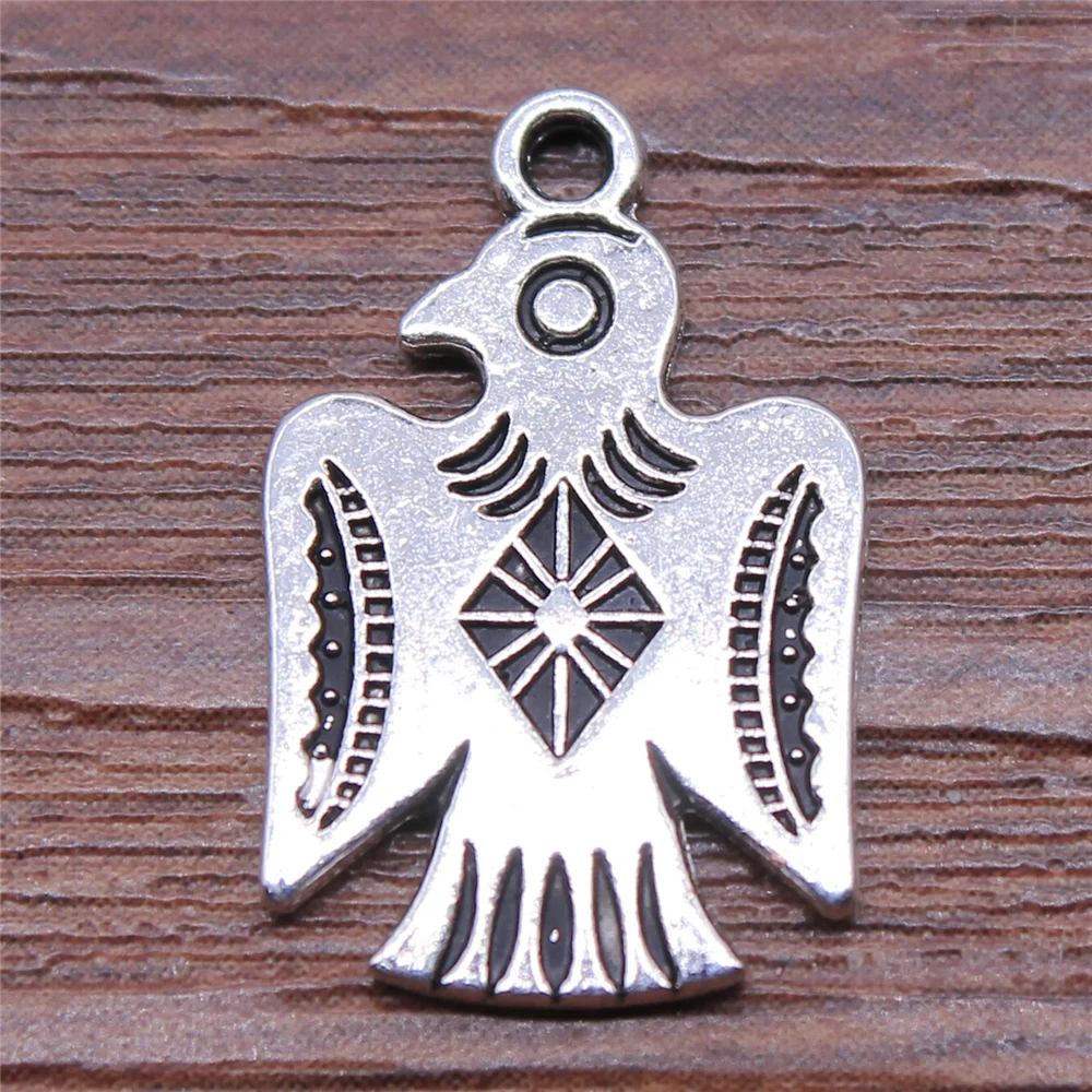 Kép 4: WYSIWYG 10db charms Madár Antik Ezüst színben Keverés diy ékszer Gyártás accessor 12x19mm