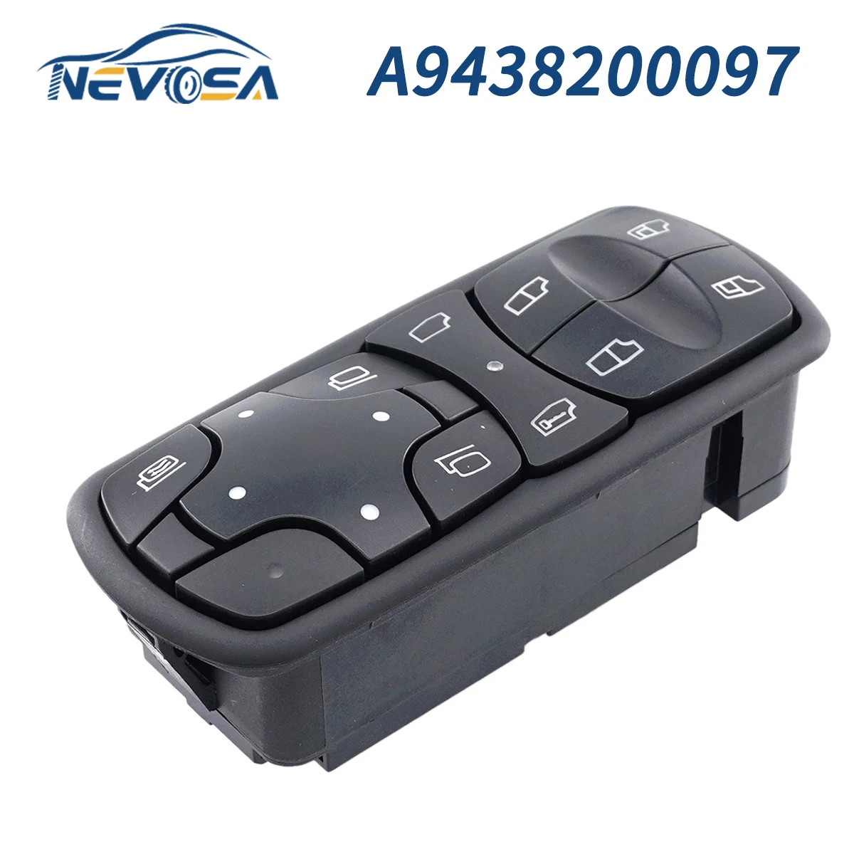 NEVOSA A9438200097 For Mercedes-Benz Actros MPII 10 Pins Car Power Window Switch Master Panel 9438200097 Truck Accessories