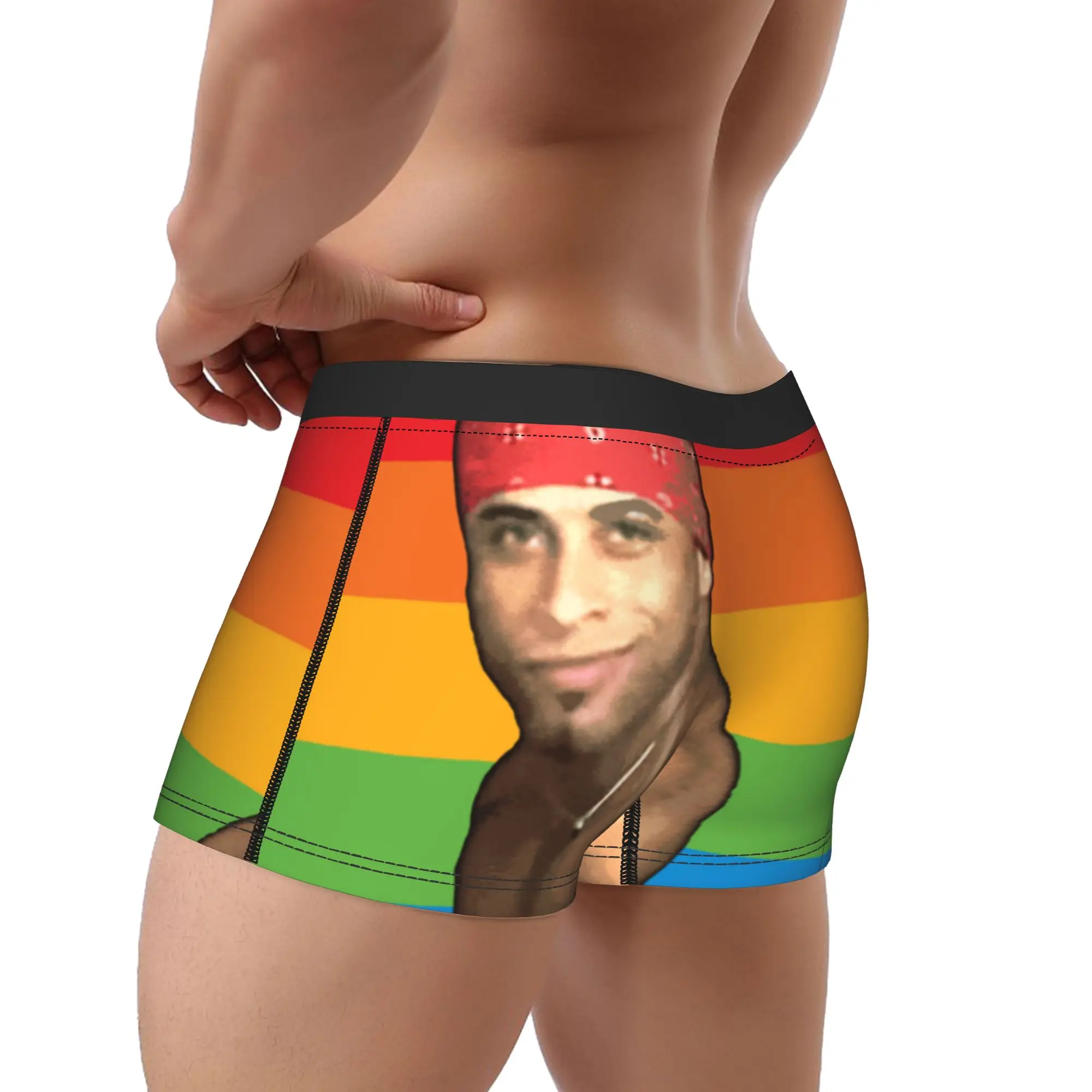 Man Boxer Briefs Shorts Panties Pride Flag Ricardo Milos LGBT Gay Rainbow Aesthetic Underwear  Male Funny M-XXL Underpants