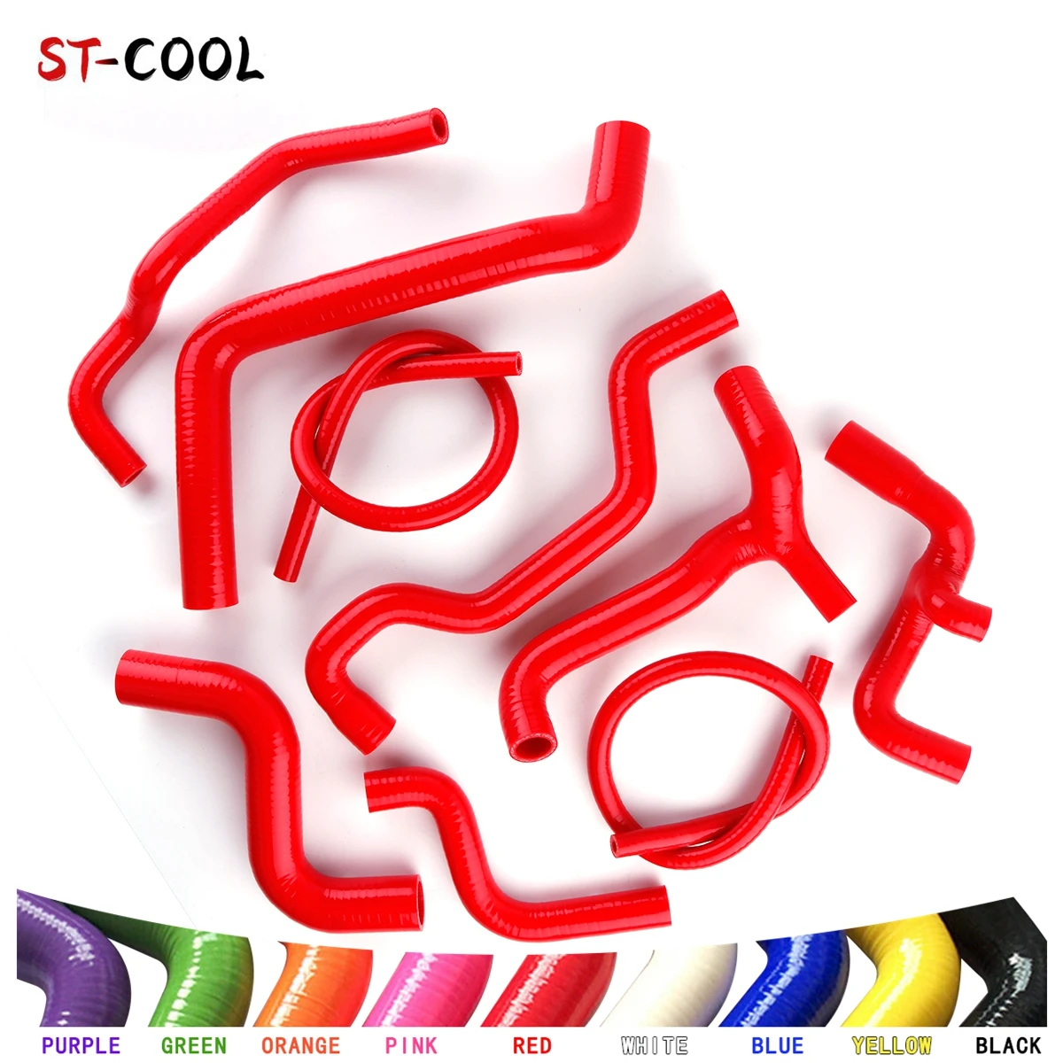 For 1992-1998 Volkswagen VW Golf 3 GTI 2L 8V 115HP Radiator Hoses 1993 1994 1995 1996 1997 Silicone Tubes Kit 9Pcs 11 Colors