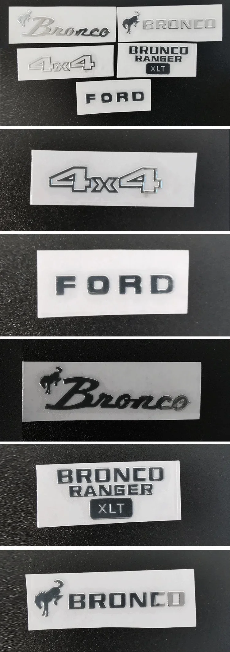 D1RC metal simulation sticker car shell decoration for 1/10 RC Crawler Car SCX10 TRX4 Ford BRONCO Upgrade Accessories