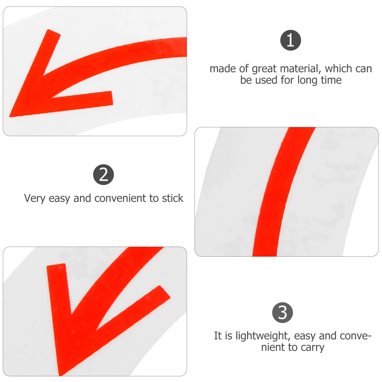 

Arrow Direction Safety Label Durable Waterproof Sticker For Equipment Indicating Direction Lightweight Long Lasting Use Arrow