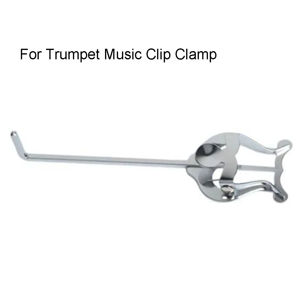 Portable Metal Trumpet Marching Lyre Clamp On Stand Lightweight Clamp-on Lyre Clamp Sheet Music Clip Stand Instrument Holder