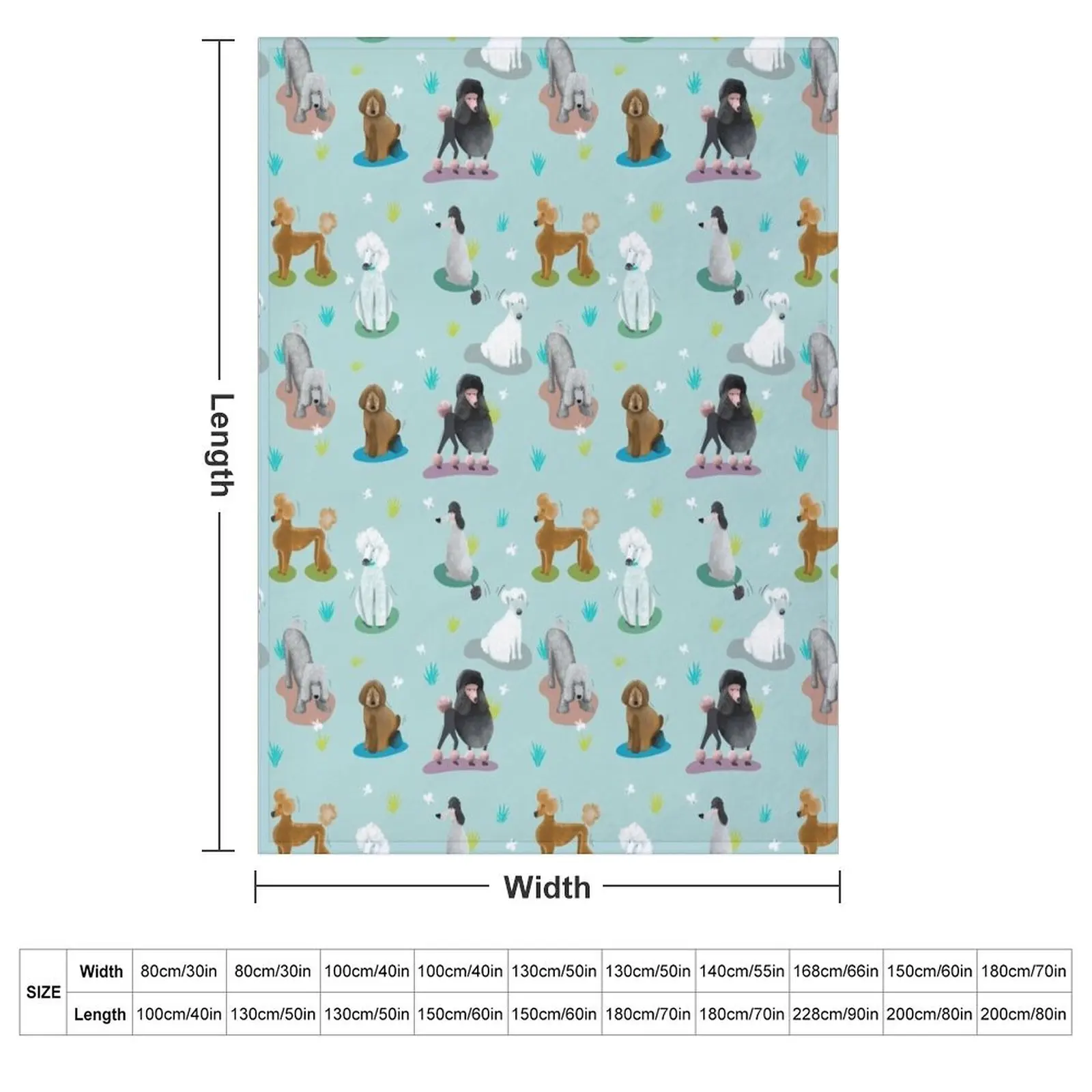 Retro exit poodles Throw Blanket couch cozy soft plush fuzzy picnic outdoor blanket