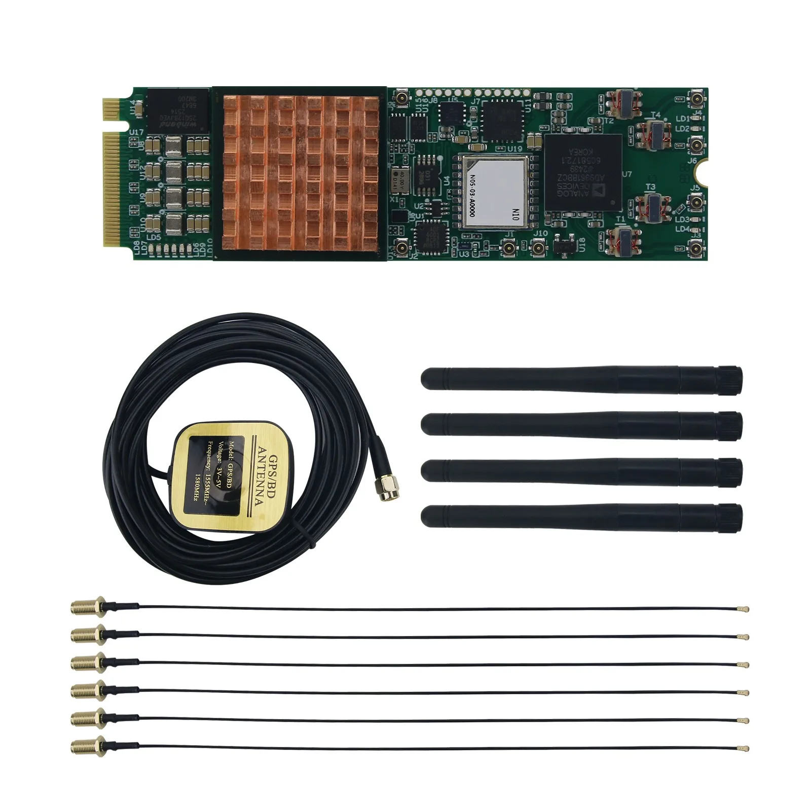 HamGeek M2SDR Software Defined Radio M.2 XC7A200 RF Transceiver Module GPSDO 40M Clock Output in stock