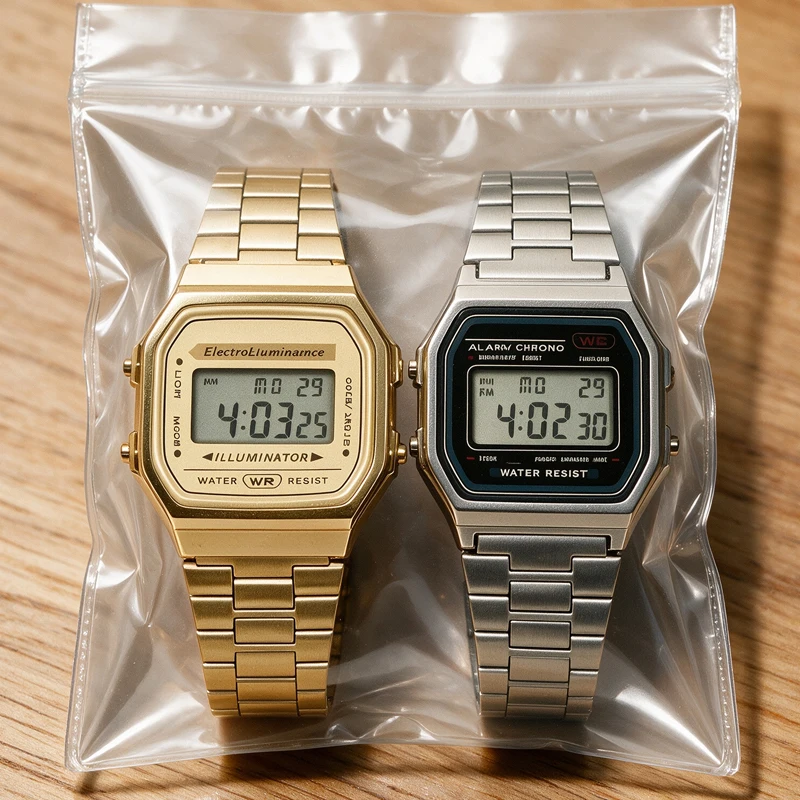Montres de luxe F91W à bracelet en acier, montre numérique LED à bracelet en acier inoxydable, montre électronique à bracelet, montre-bracelet pour femme et homme, Reloj Hombre