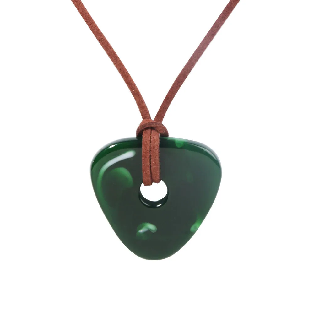 Coraline Seeing Stone Necklace Handmade Rope Chain Green Looking Stone Pendant Necklace Jewelry For Women Men