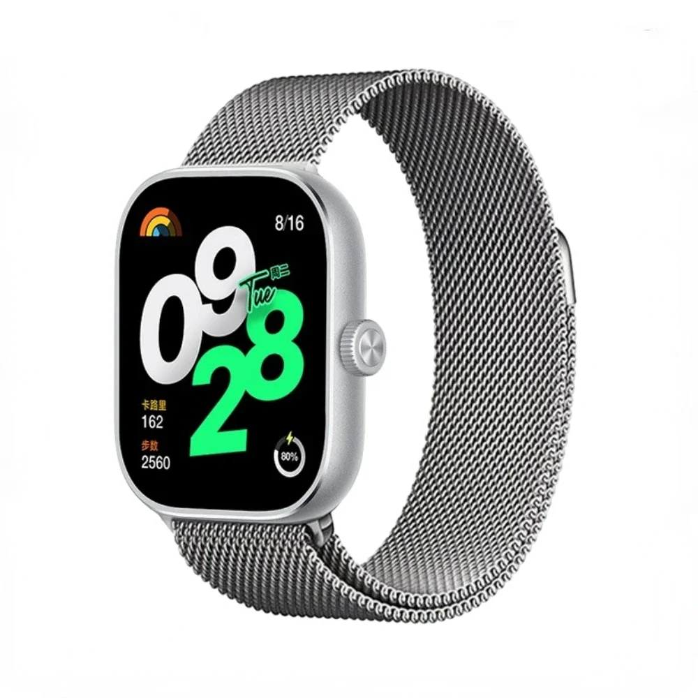 Pulseira de laço milanês para xiaomi redmi relógio 4/5 banda metal pulseira magnética xiaomi mi banda 9/8 pro esporte pulseira acessórios