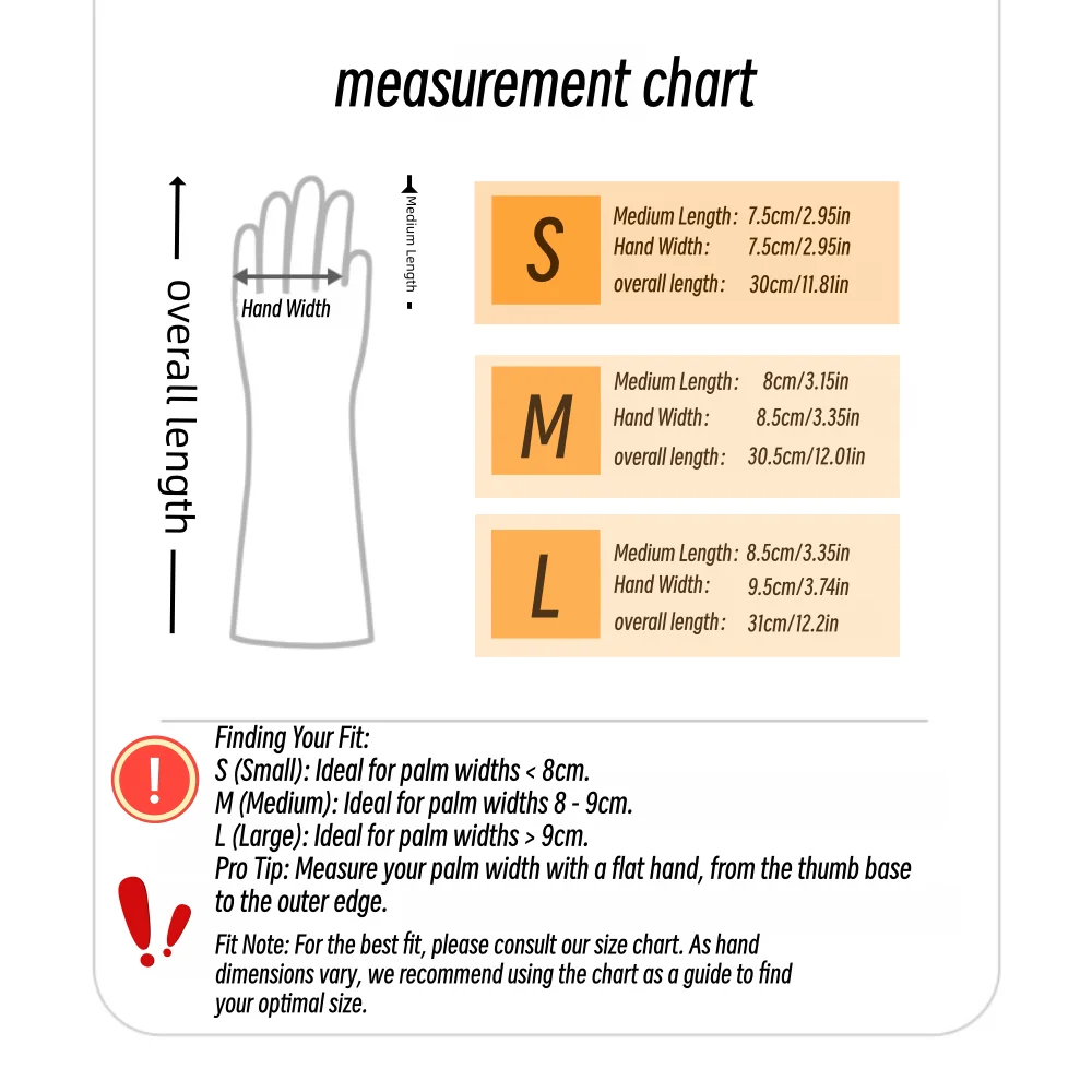 قفازات مطاطية منزلية، متينة ومرنة لتنظيف غسل الأطباق، قبضة مضادة للانزلاق، مقاومة للماء، مريحة مناسبة للرجال والنساء S/M/L #6