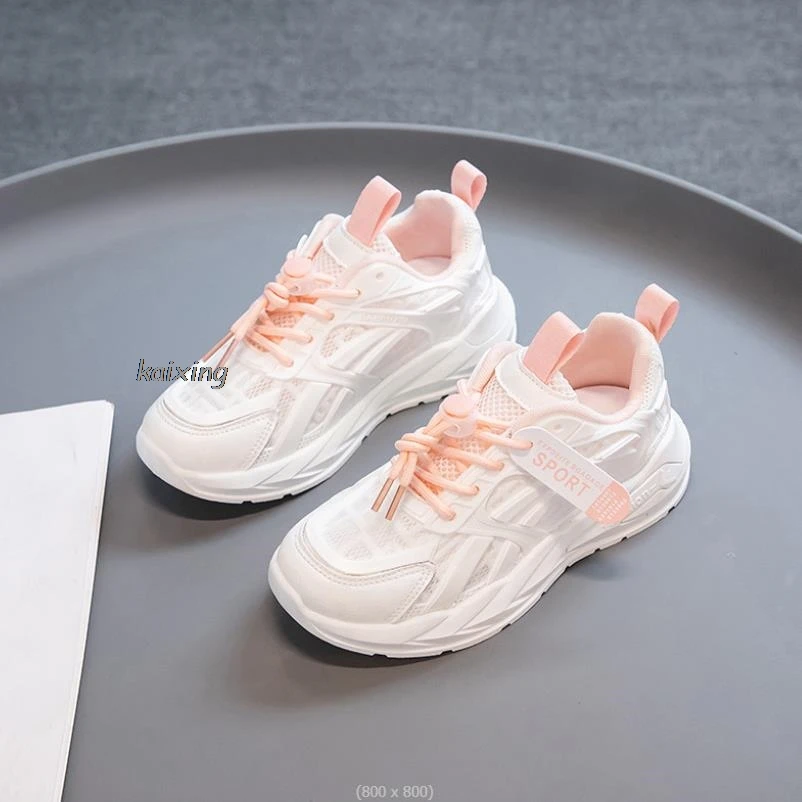 Hot Young Children Sneakers Boys Girls Coconut Casual Shoes Kids Breathable Flying Knit Stretch Mesh Non-Lace Up Running Shoes