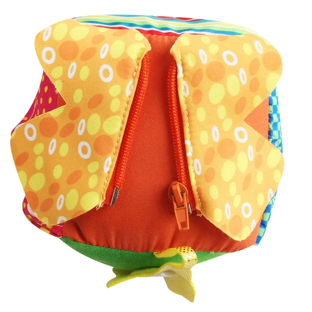 Cloth Cube , Dress Montessori Basic Life Skills Learning Toys Developmental Zip, Snap, Button, Buckle, Lace,Tie Game