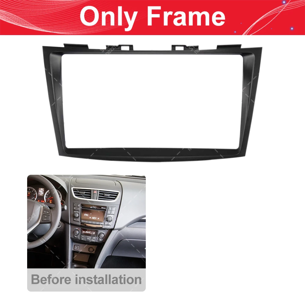 MAMSM For Suzuki Swift Ertiga 2011 to 2017 Model Specific 9 Inch Car Stereo Dashboard Frame Kit with Complete Wiring Harness Set