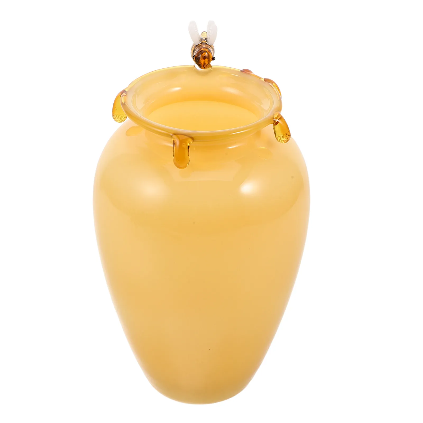 Bee Shaped Glass Flower Vase Small Decorative Bud Vase for Fresh Flowers Living Room Bookshelf Table Decor