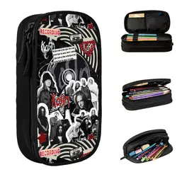 Korn Collage Pencil Cases Lovely Nu-Metal Rock Pen Bags studente Large Storage studenti School Zipper Pencilcases