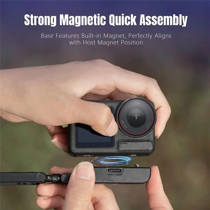 【T07A】Universal Magnetic Expansion Bracket-Quick Release Mount, Foldable Design 360° Adjustment For DJI Action Cameras
