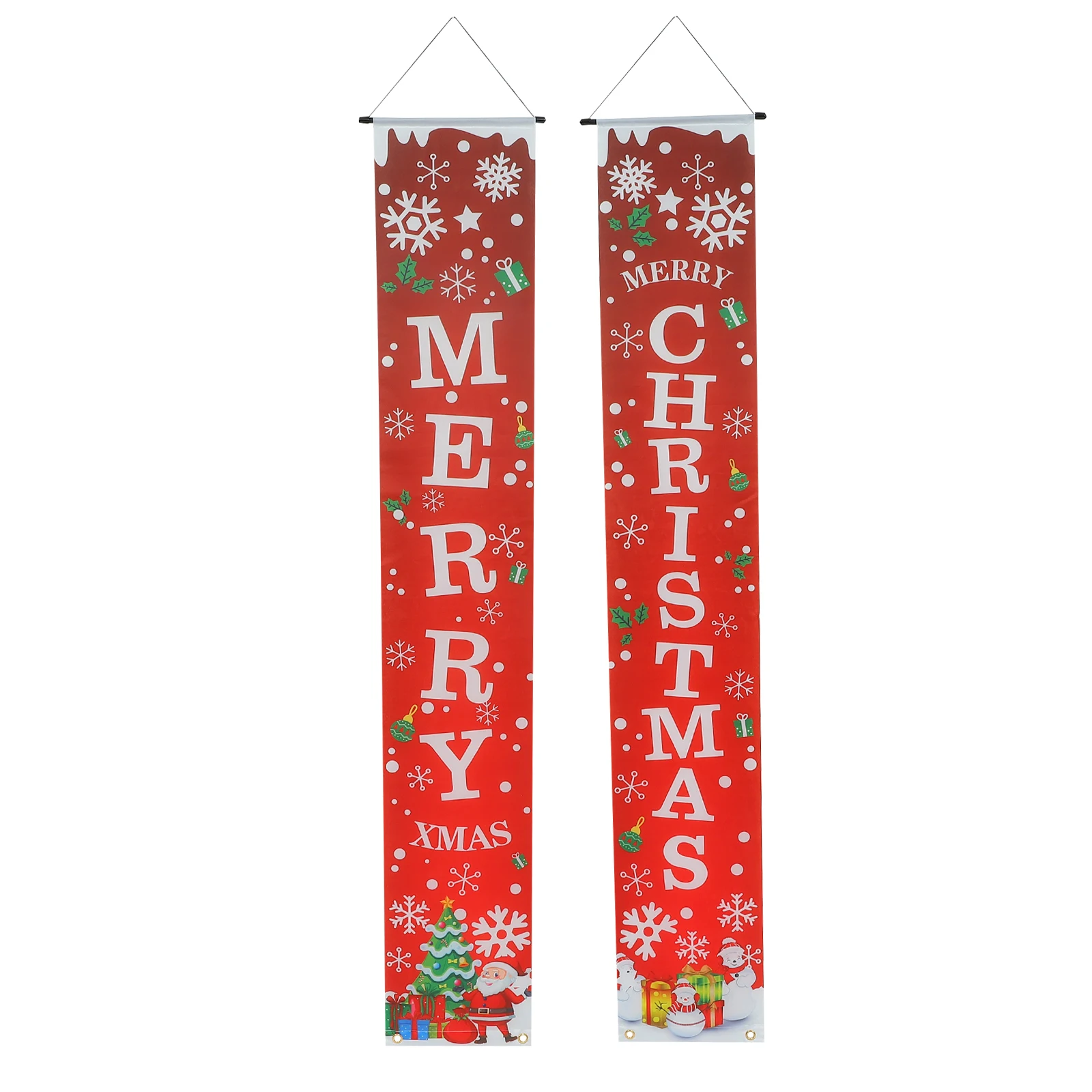 

Christmas Couplet Curtain Polyester Merry Decor Hanging Banners Outdoor Door Banner Outdoor Banner Holiday Windchimes