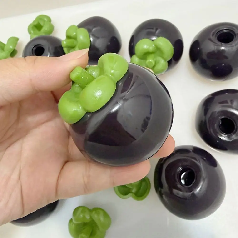 Creative Casting Molds Mangosteen Ball Skin Flexible Handmade DIY Empty Ball Skin Soft TPR With Lid DIY Pressure Ball Kit