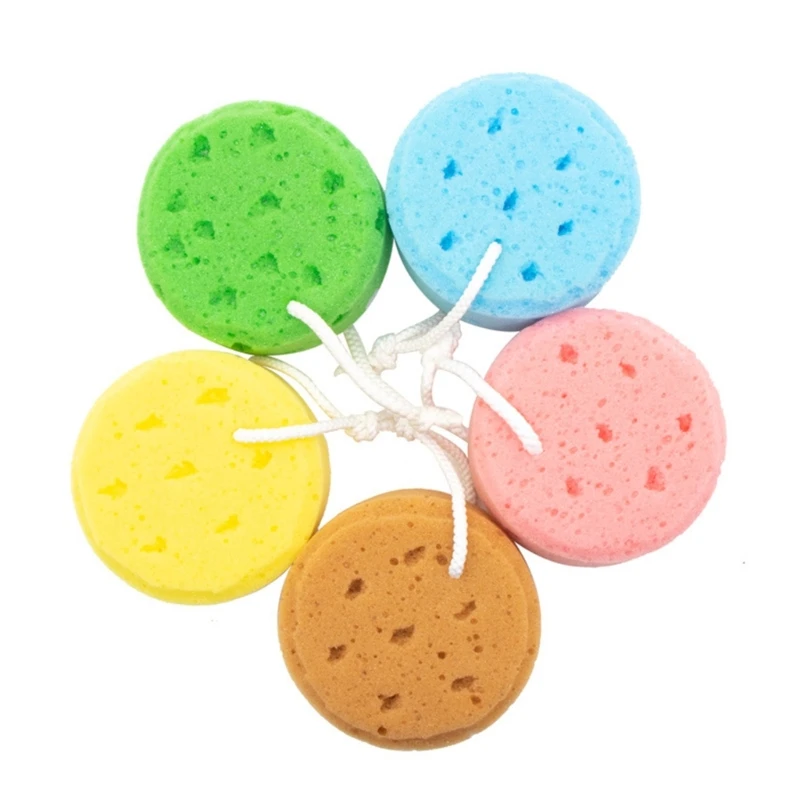 Round face Sponge Scrubber for Shower efreshing Massage Smooth Skin Suitable for Home or Hotel Use