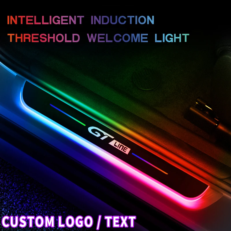 

Customized For PEUGEOT GT LINE 306 208 308 508 408 2008 3008 5008 Car Door Sill Light LED Welcome Pedal Projector Threshold Lamp