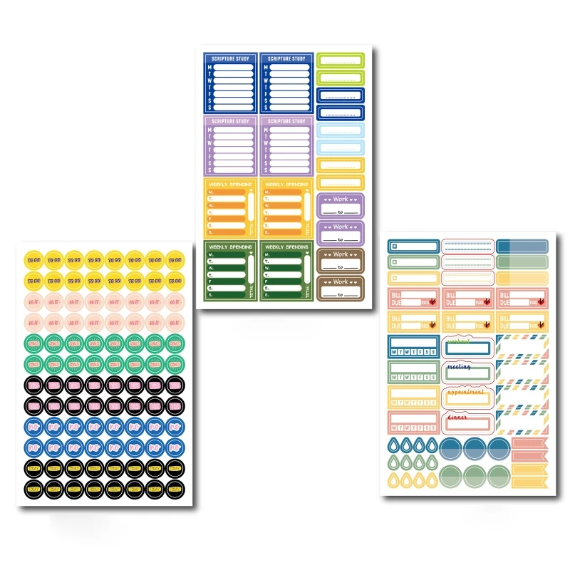 Daily Planner Stickers Decorative Decals Mini Icons for Adults Students Calendar Work Daily To Do Holidays Journaling