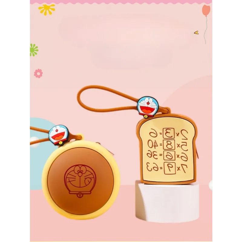 2024 New Doraemon Anime CUTE Any Gate Dorayaki Silicone Zero Wallet Cartoon Cute Memory Bread Earphone Storage Bag Birthday Gift