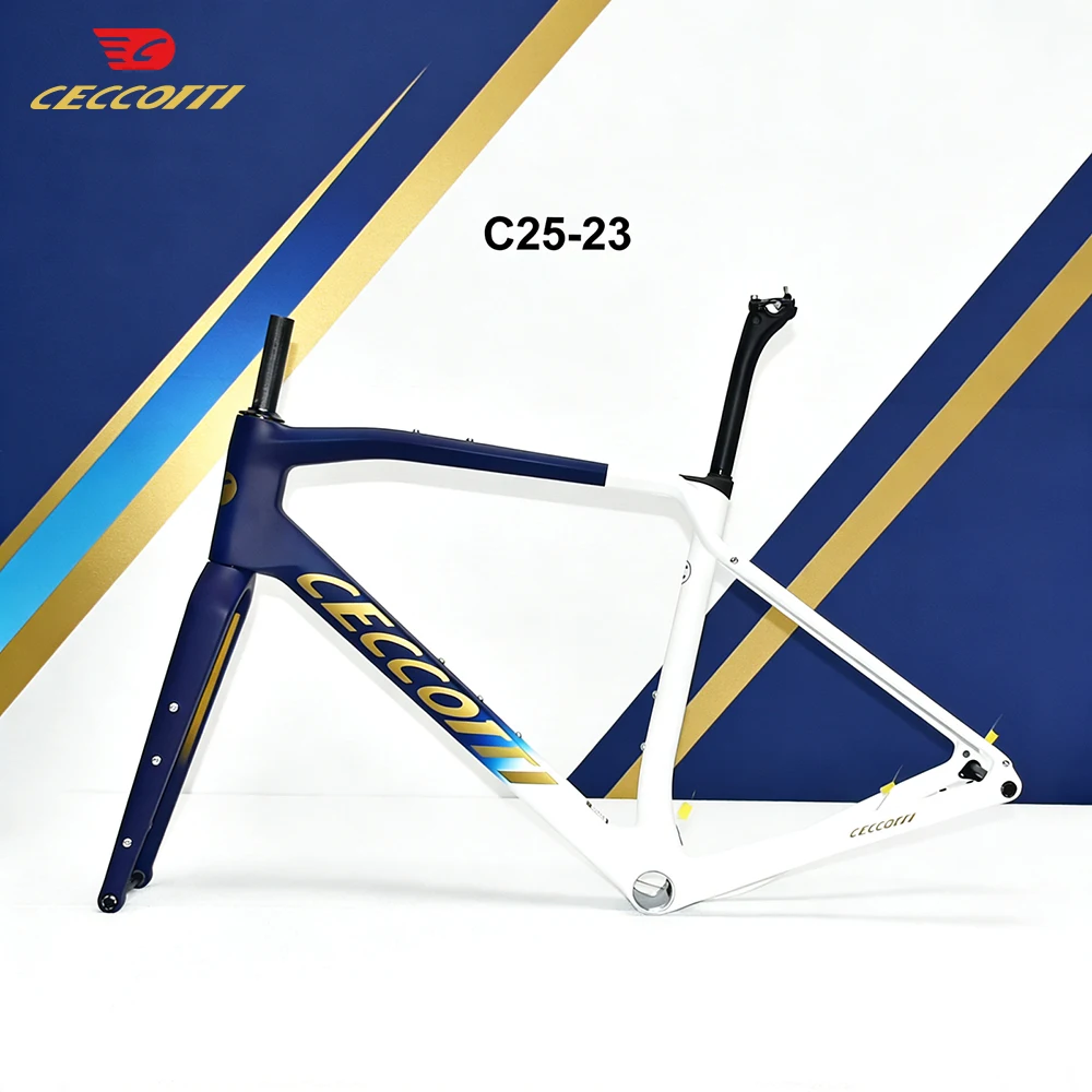 

2025 Carbon Fiber Gravel Bike Frame Set Internal Cable Road Bicycle Frame 700C Disc Brake Cyclocross Bike Frame Set