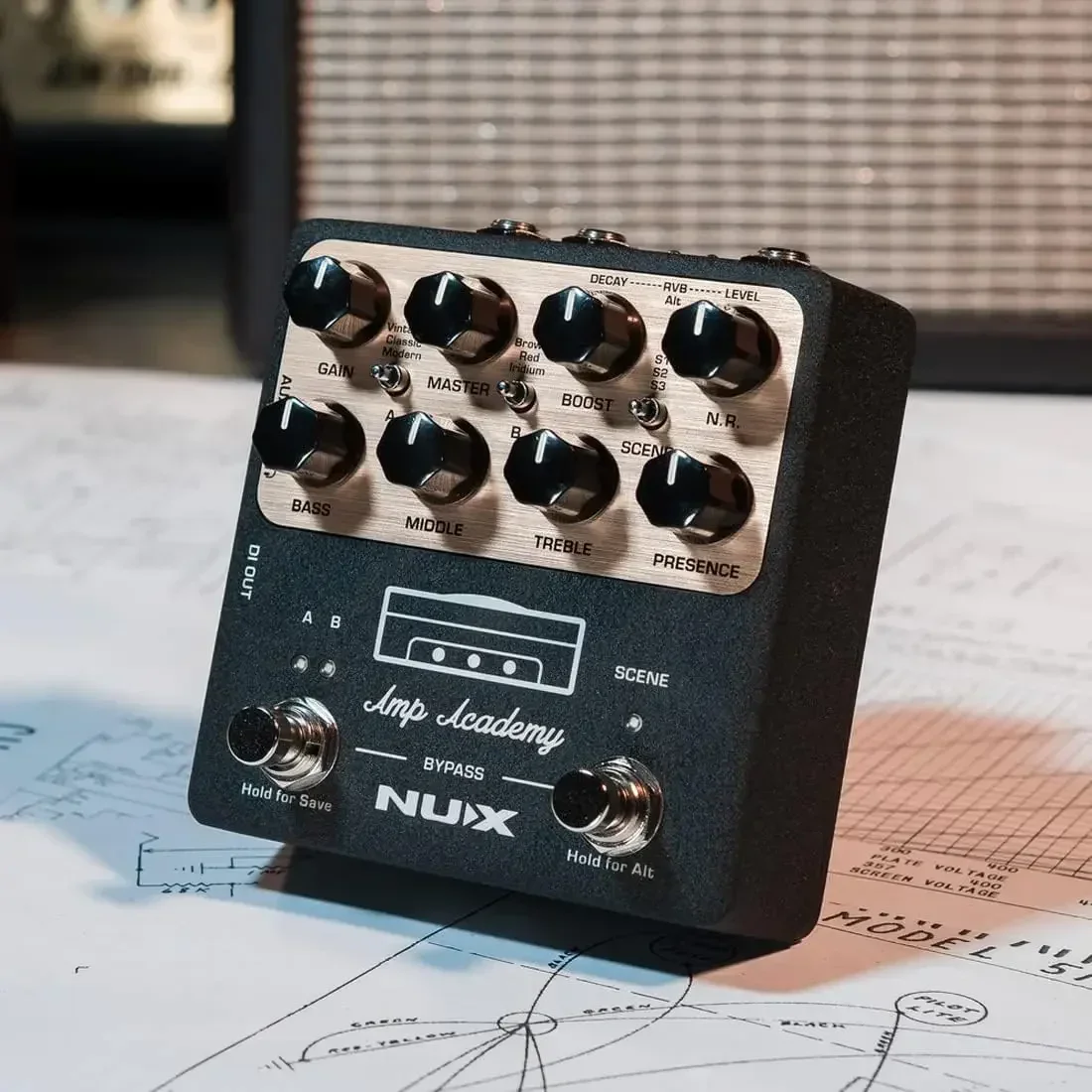 Amplificador NUX-Amp Academy NGS-6 para pedal de guitarra eléctrica, efectos de guitarra eléctrica, modelado de AMP, bucle de efecto de