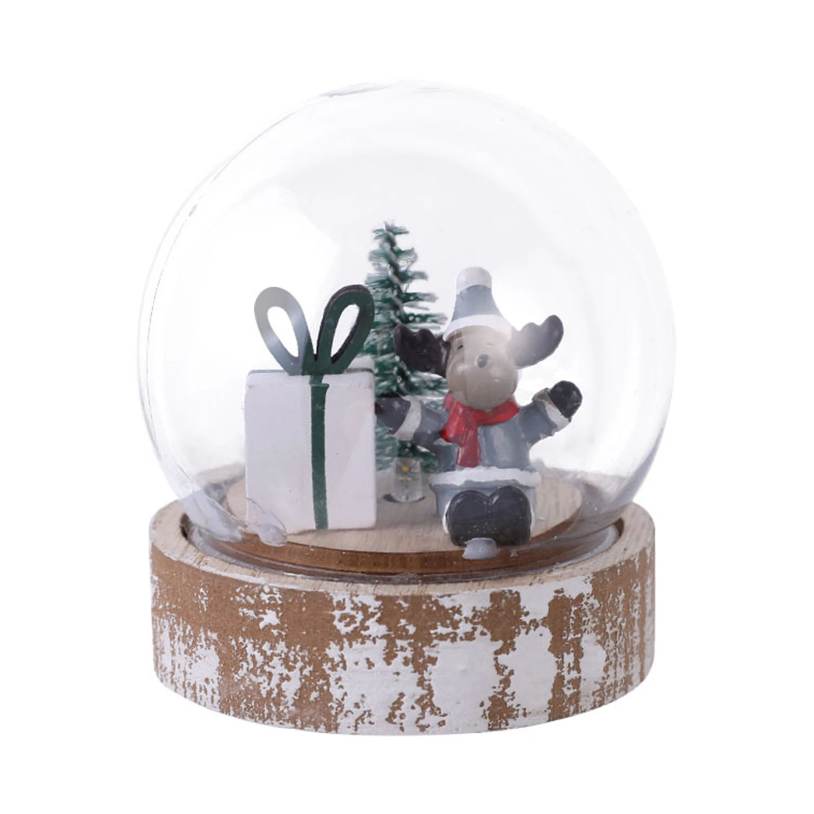 Christmas Snowman Elk Ornament with Light Cute Lovely Interesting Classic Patterns Ornament for Table Bookshelf Fireplace Decor