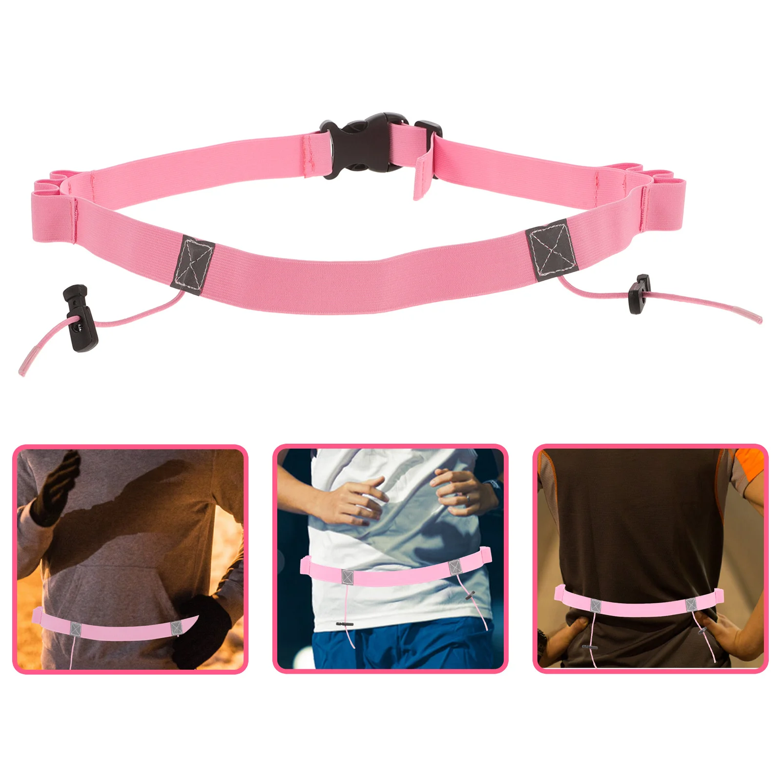 Running Belt Reusable Race Bib Holder Lightweight Washable Running Band for Athletes Sports Enthusiasts Outdoor Events