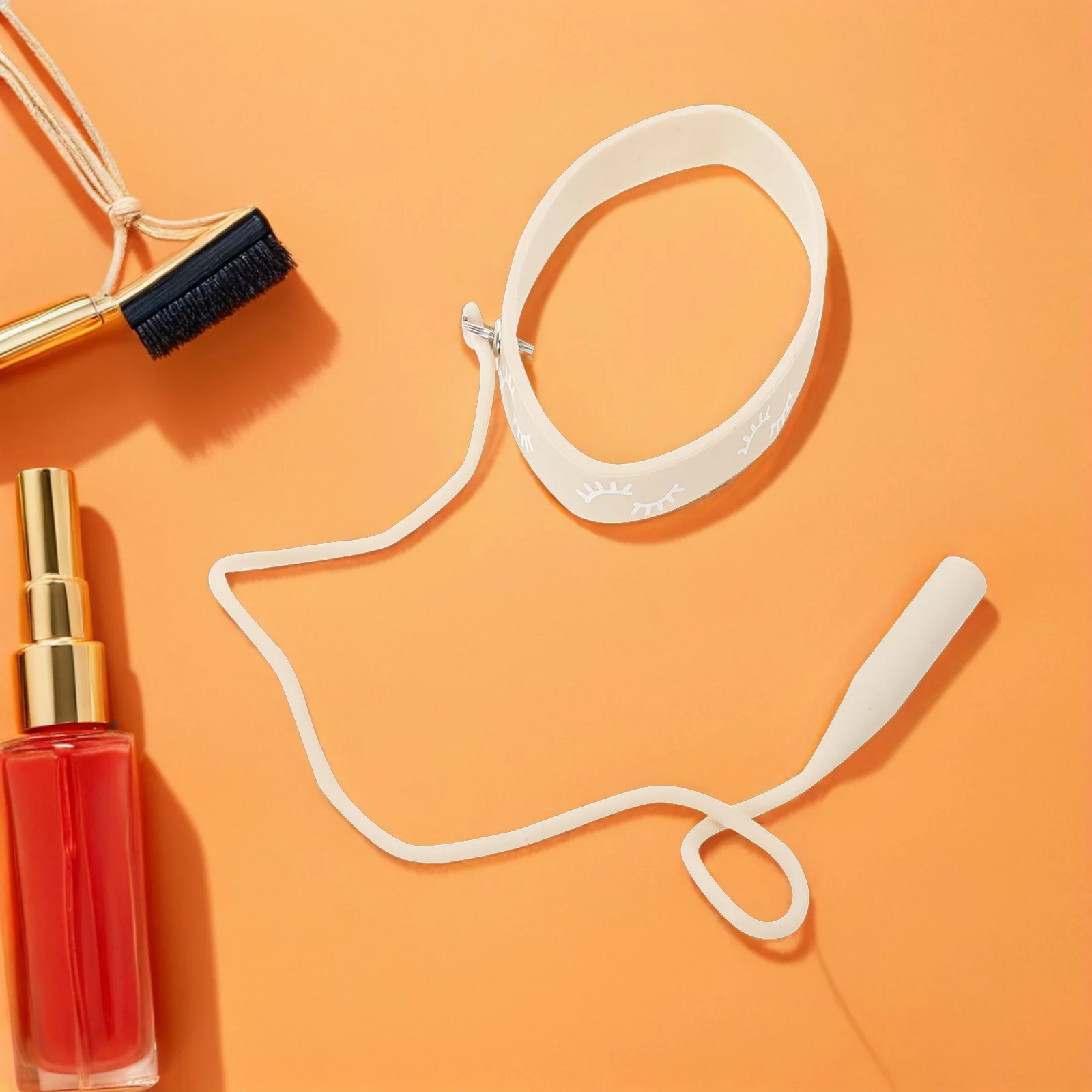 สายรัดข้อมือซิลิโคนสำหรับใส่แหนบต่อขนตา อุปกรณ์ป้องกันแหนบต่อขนตา สร้อยข้อมือเครื่องมือแต่งหน้า อุปกรณ์เสริมสำหรับต่อขนตา