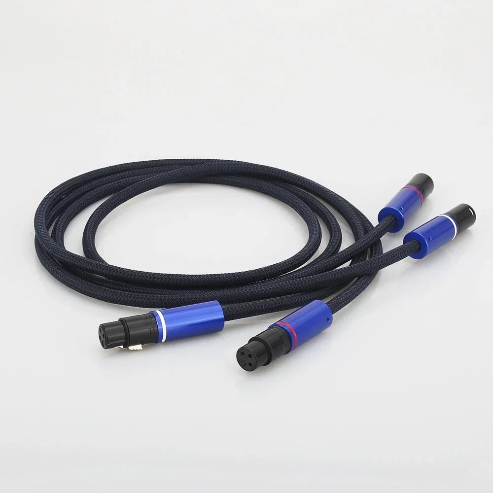 Audiocrast 실버 도금 밸런스드 XLR 오디오 상호 연결 케이블, 남성 여성 오디오 케이블, 튜브 앰프 CD HiFi 하이엔드 보증