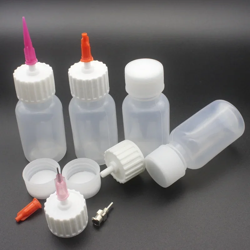 10pcs Plastic Henna 30ML Nozzle Applicator Drawing Bottle With Sealing Cap Labels Tattoo JAC Squeezable Dropper