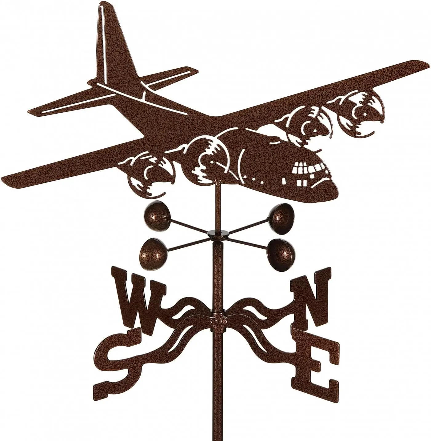 C130 Aircraft Steel Weathervane Roof Wind Cups