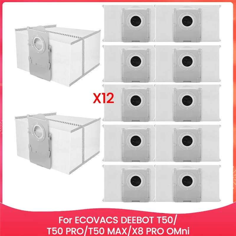 أكياس الغبار Forecovacs DEEBOT T50 Series، T50 PRO/T50 MAX/X8 PRO أكياس المكنسة الكهربائية Omni Replacementa83x