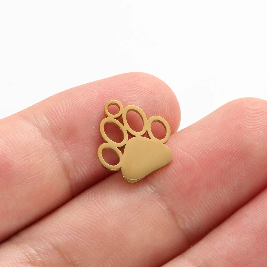 5 Stück goldfarbene kleine Anhänger mit Tiermotiven, Schmetterling, Giraffe, Vogel, Edelstahl, Meereslebewesen-Anhänger für die Schmuckherstellung, Halsketten-Charms – Detail 12